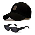 Capiteum Adjustable Stylish Caps For Summer Sports Outdoor Activities For Men And Women (FreeSize) Pack Of 2 (Black)