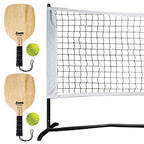 Franklin Sports Pickleball Net Set With Paddles + Balls - Outdoor Portable Pickleball Court Net - (2) Pickleball Paddles + (2) P