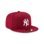 New Era Cardinal Red/White New York Yankees Basic 59Fifty Fitted hat Cap (7 3/8-58.7cm)