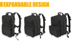 Krydex Tactical Expandable Backpack Molle Backpack For Travelling Hiking Hunting (Bk)