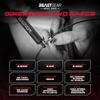 Beast Gear Speed Jump Rope - Workout Jump Ropes For Fitness, Cardio Exercise, Hiit, Mma, Muay Thai, And Boxing - Lightweight, Ad
