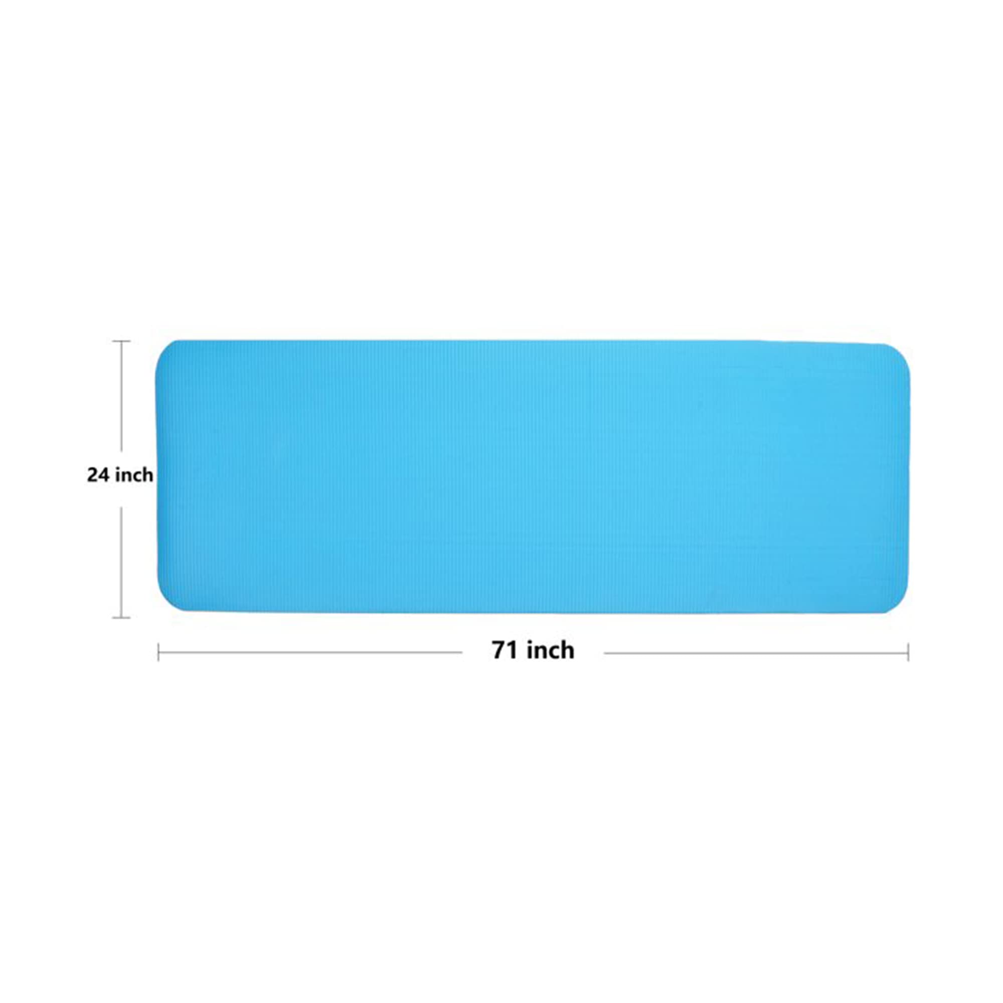 Fitvids All Purpose 1/2-Inch Extra Thick High Density Anti-Tear Exercise Yoga Mat And Knee Pad With Carrying Strap, Blue