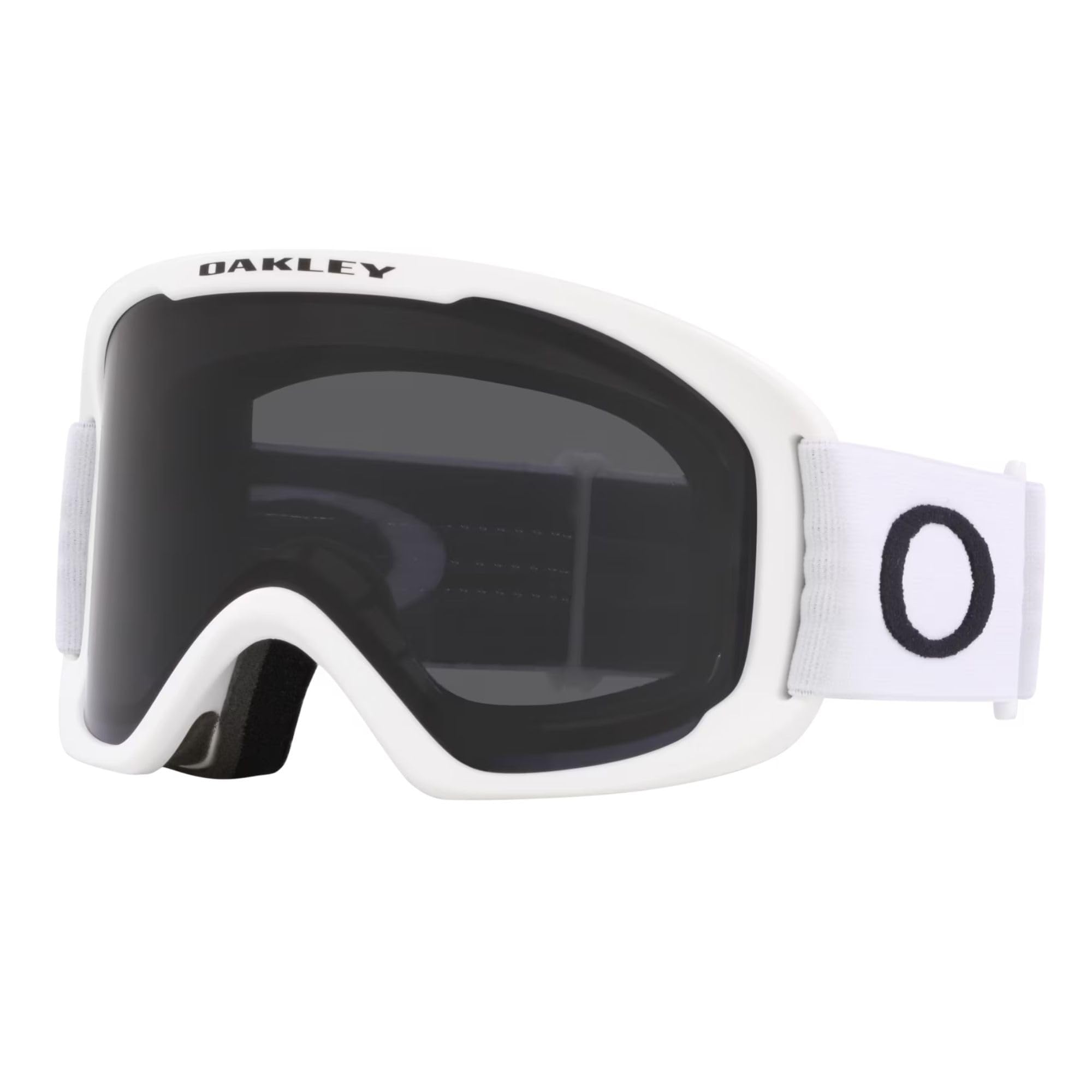 Oakley O-Frame 2.0 Pro L OO7124 Matte White w/Dark Grey Ski Goggles for Men for Women+ Bundle Accessory Leash Kit, Microfiber Po