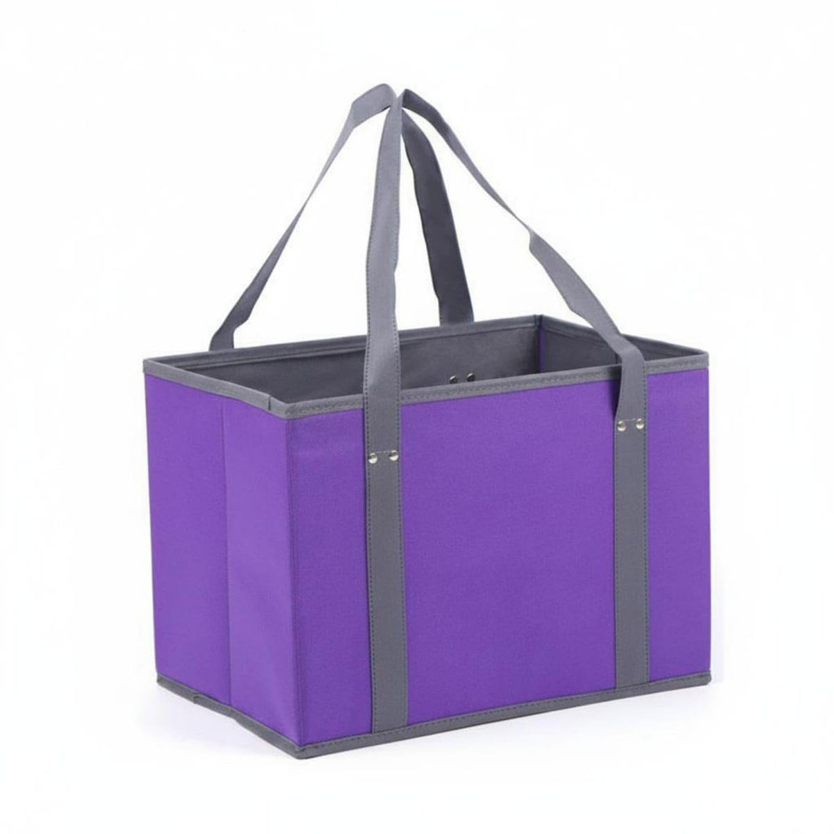 Merishopp Foldable Shopping Basket Easy to Clean Nonwoven Tote Basket Large Capacity Reusable Grocery Tote, Purple | Home & Gard