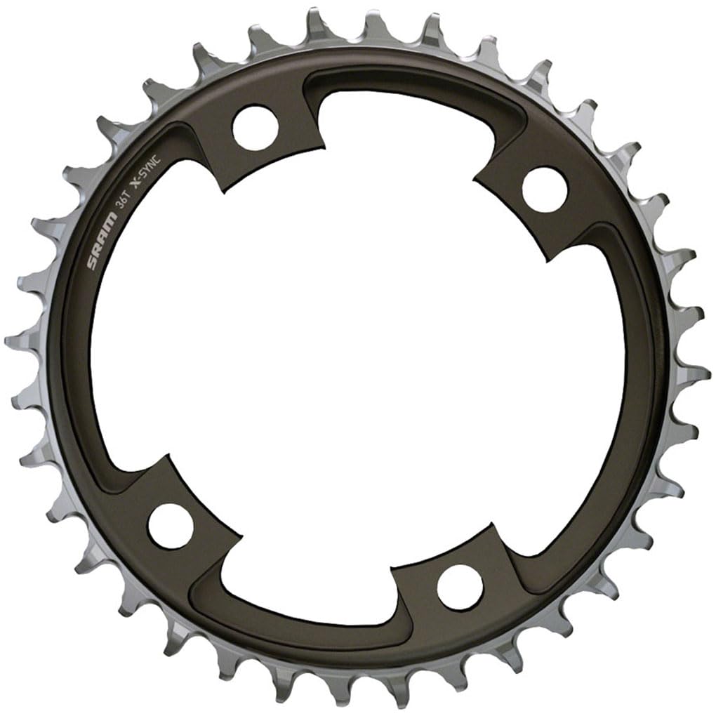 Sram 36 Tooth 107Mm Bcd X 4-Bolt 1X12-Speed X-Sync Chainring, Blast Black