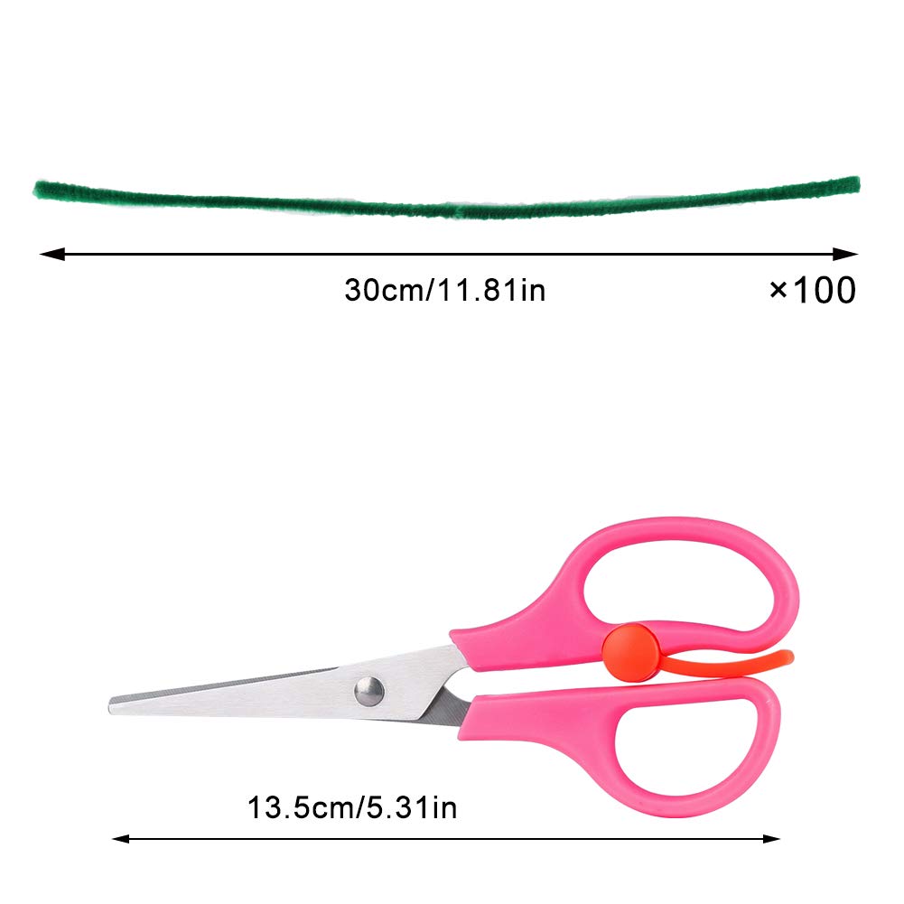 Zxiixz 100 Pcs Pipe Cleaners, Dark Green Chenille Stems Creative Craft Pipe Cleaners For St Patricks Day Christmas Crafts Decora