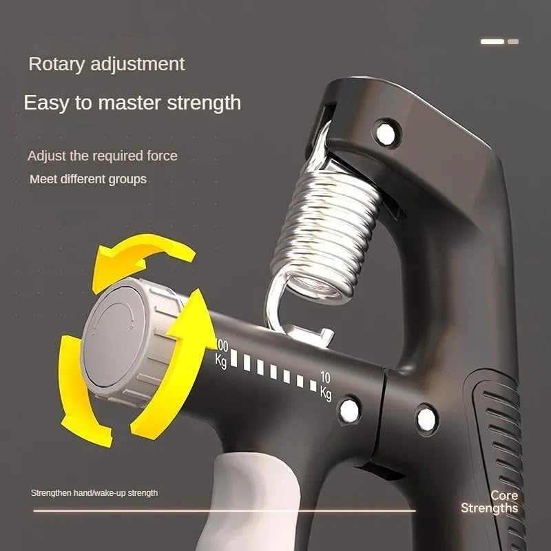 Hand Gripper Strengthener, Pack Of 1 Adjustable Resistance 22-220Lbs (10-100Kg) Forearm Exerciser, Grip Strength Trainer For Mus