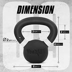 Yes4All Powder Coated Cast Iron Kettlebell Pair White - 4 Kg / 9 Lb Strength Training Kettlebells Weight Set For Full Body Worko