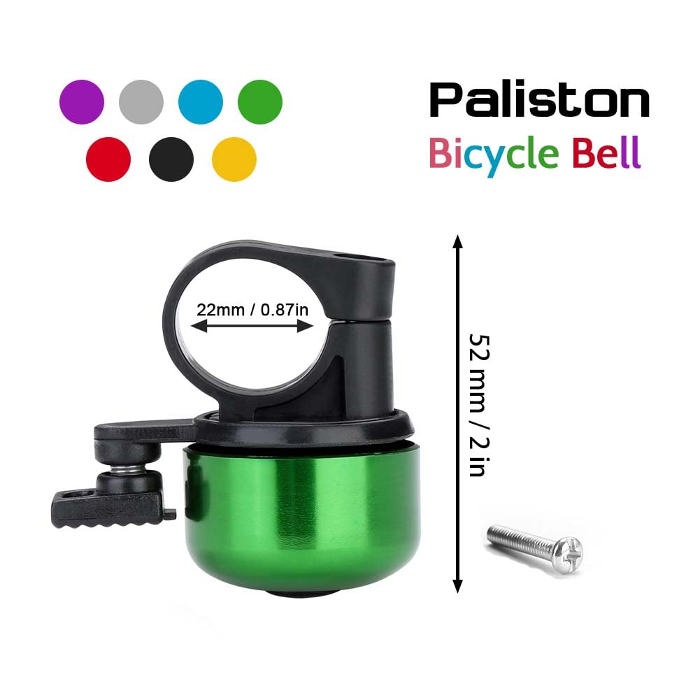 Paliston Bike Bell Bicycle Bell Crisp Sound For Adults Kids Boys Girls Blue  Green