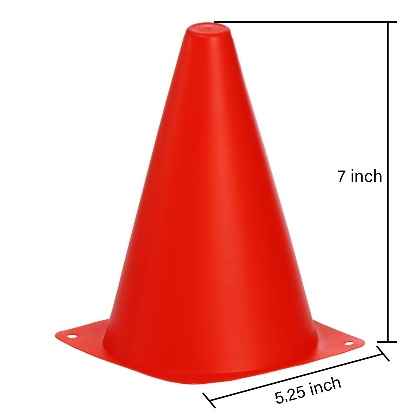 Faswin 30 Pack 7 Inch Plastic Traffic Cones, Sport Training Agility Field Marker Cone For Soccer, Skating, Football, Basketball,