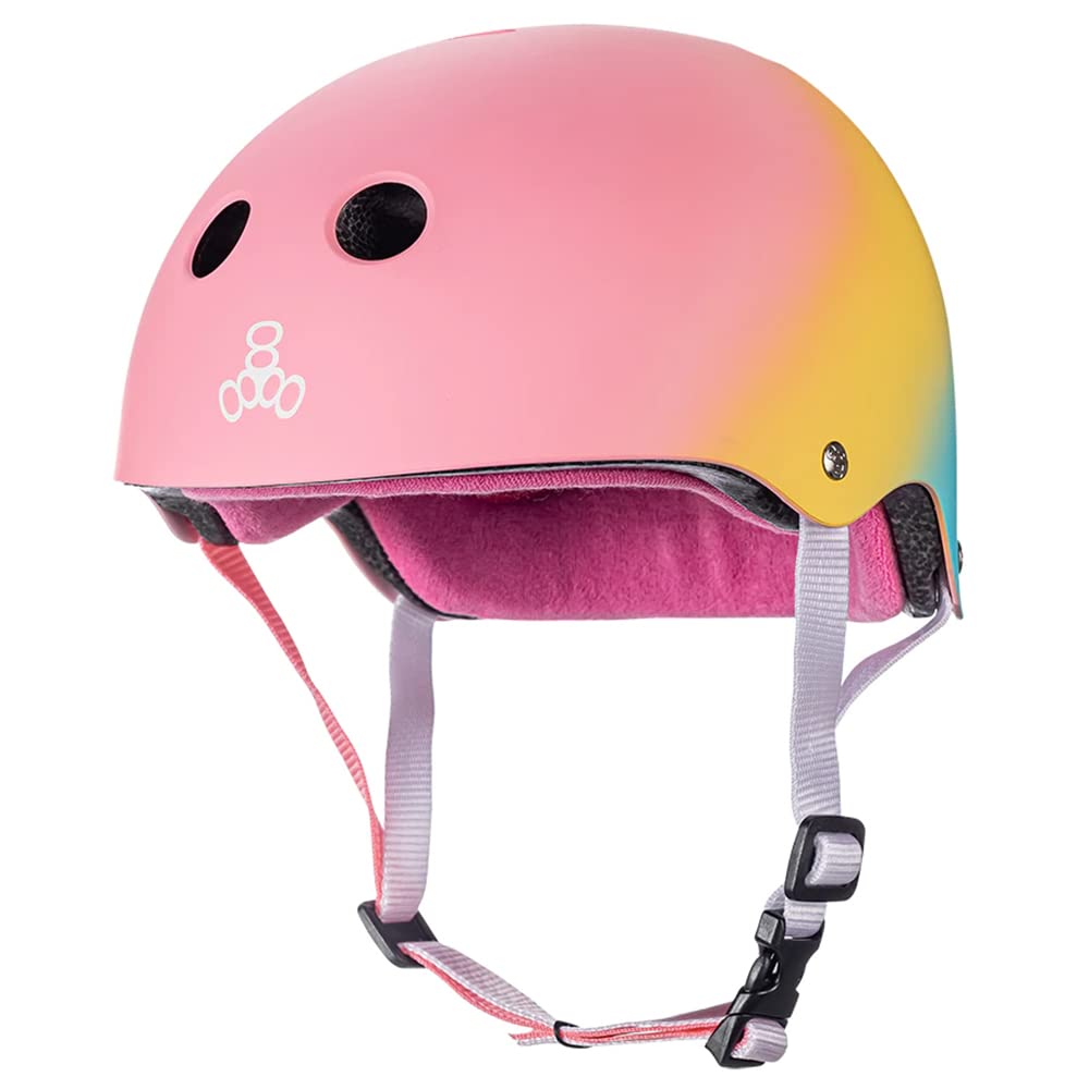 Triple Eight The Certified Sweatsaver Helmet For Skateboarding, Bmx, And Roller Skating, Shaved Ice, Large/X-Large