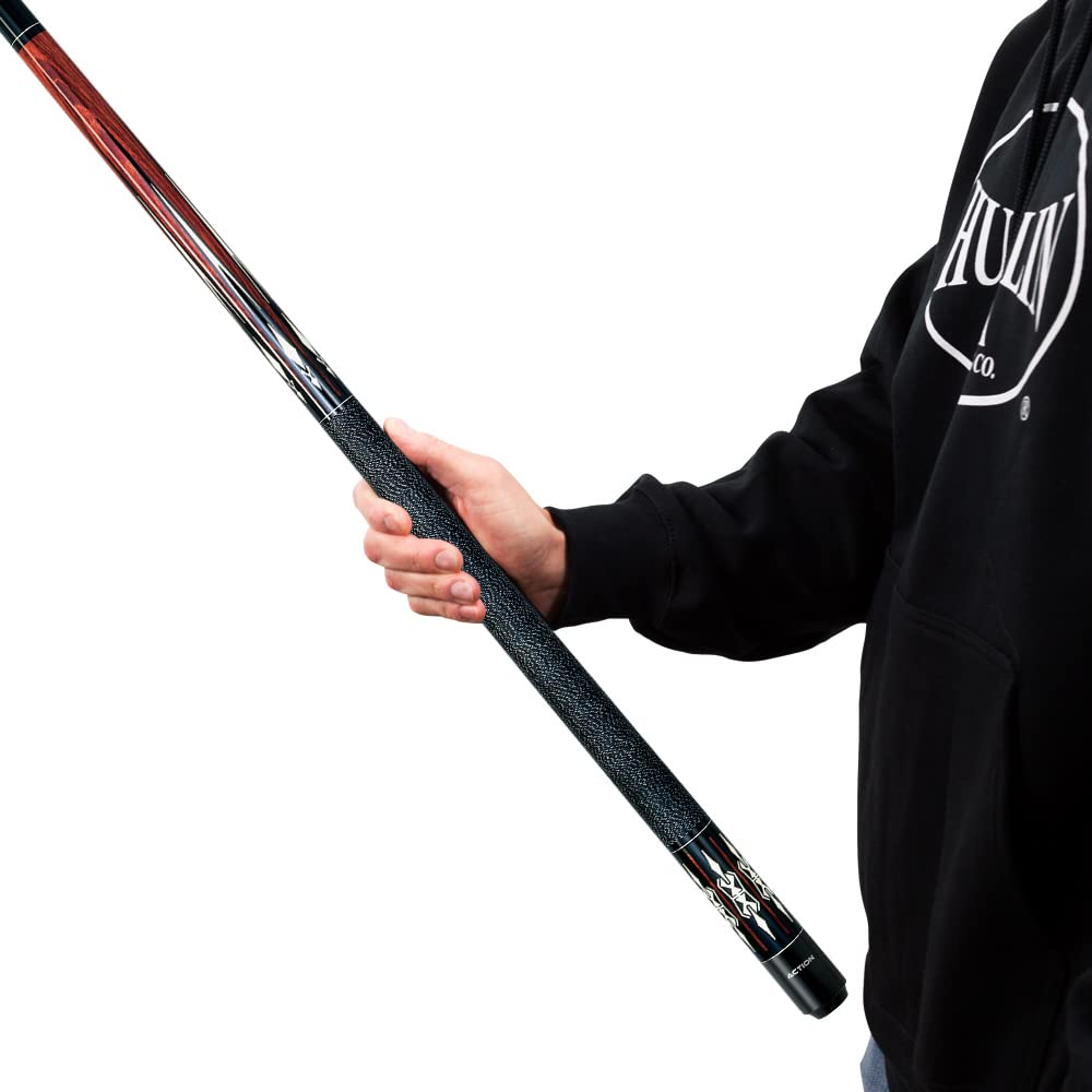 Action Exotic Billiards Pool Cue Stick - Cherry W/White Diamonds - 20Oz