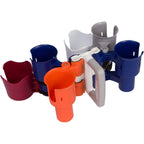 Robocup, (Navy & Orange), Best Cup Holder For Drinks, Fishing Rod/Pole, Boat, Beach Chair, Golf Cart, Wheelchair, Walker, Drum S