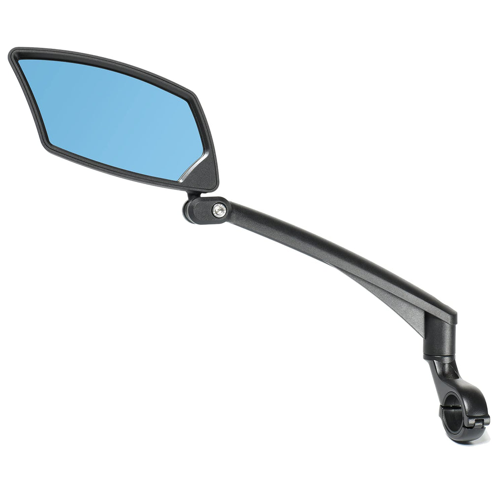 Briskmore Handlebar Bike Mirror, Anti-Glare Blue Convex Glass Lens For Flat Handlebars, Scratch Resistant, Ajustable And Rotatab