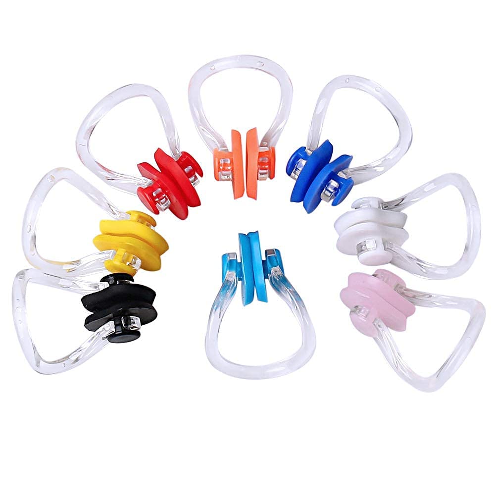 8 Pieces Silicone Swimming Nose Clip, Waterproof Silica Gel Surfing Nose Plug Protector Soft Latex Plugs For Kids And Adults (8 
