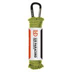 Gear Aid 325 Paracord And Carabiner, Utility Cord For Camping And Hiking, Nav Green, 50 Ft