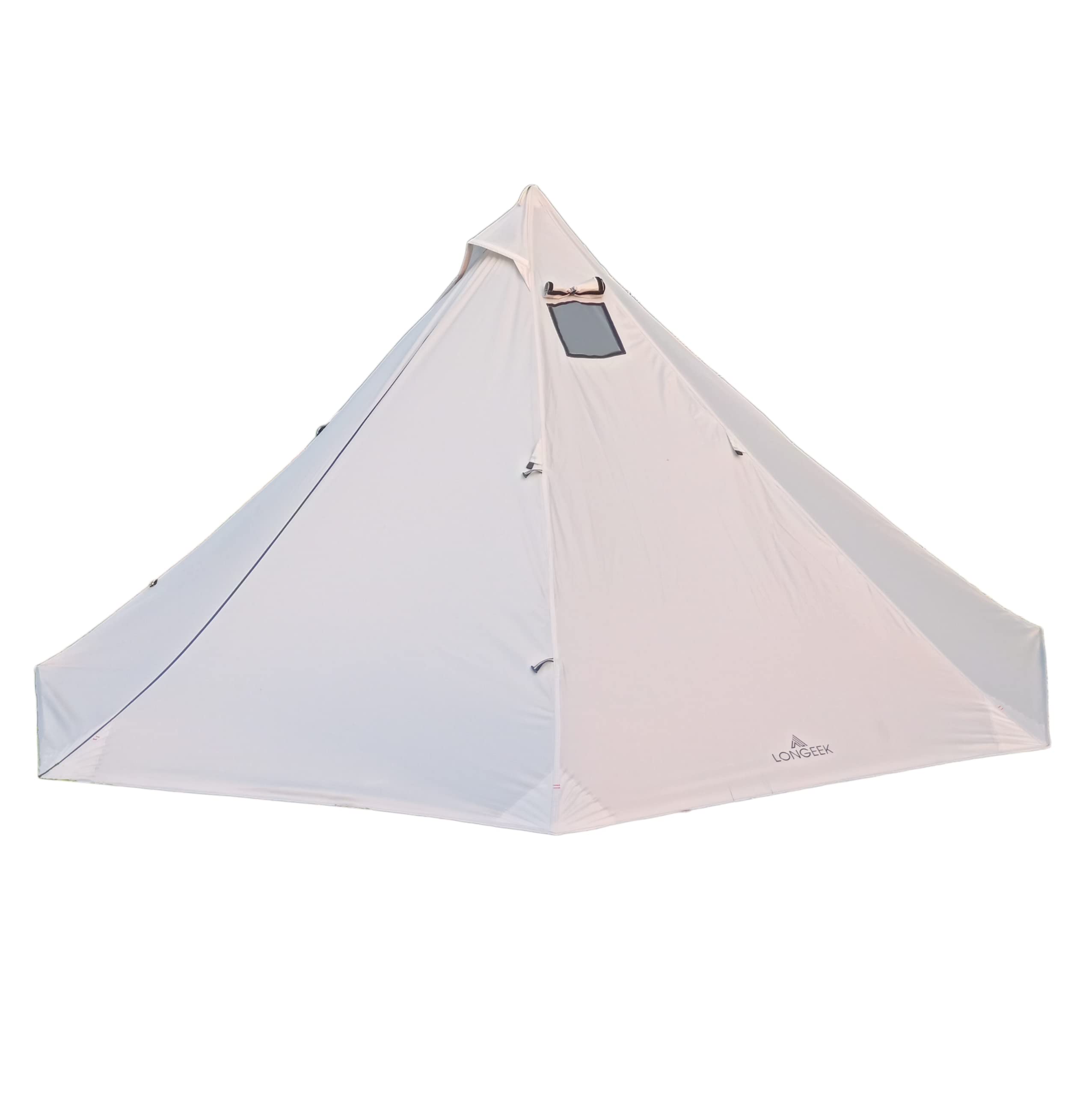 Longeek 4 Person Camping Tent 4 Seasons Backpacking Ultralight Easy Up Hot Teepee