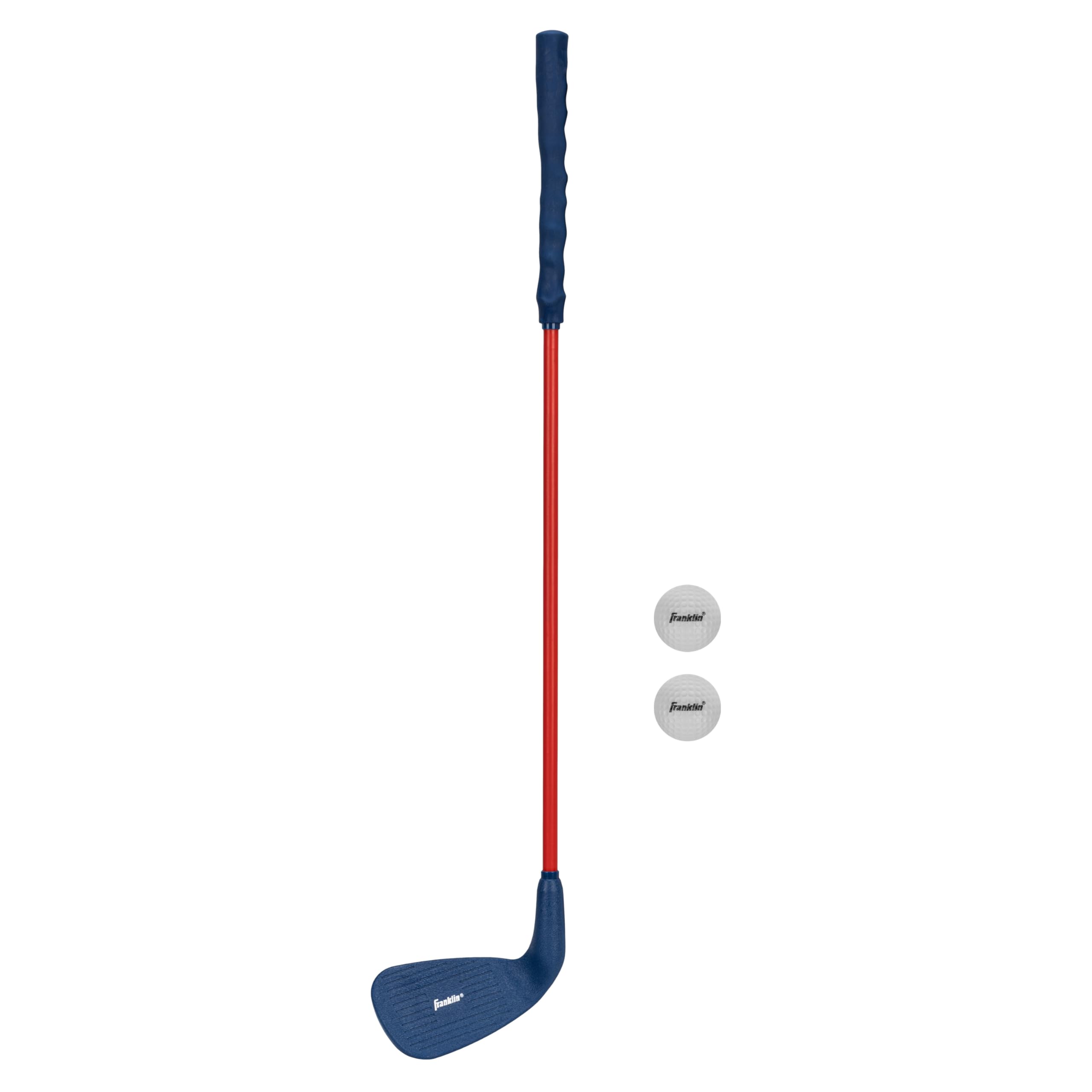 Franklin Sports Kids Golf Set, 28'' Club With Oversized Club Head & 2 Foam Golf Balls, Ergornomic Hand Grip For Proper Hand Posi