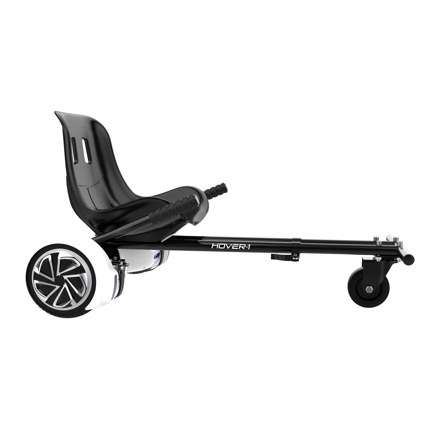 Hover-1 Kart Buggy Hoverboard Attachment | Compatible With Most 6.5 & 8 Electric Hoverboards, Hand-Operated Rear Wheel Control,