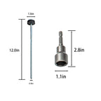 Holdia 15 Pcs Drillable Tent Stakes 12''  Hex Pegs  Heavy Duty Metal Tent Anchors & Camping Spikes With 17Mm Hex Drill Adapter A