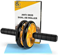PRO365 Dual Ab Roller for Core & Ab Workouts Home Gym Abdominal Exercise Equipment for Men & Women with 6mm Safe Knee Mat