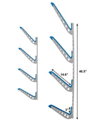 Storeyourboard Wakeboard Wall Storage Rack, Metal Adjustable 4 Wakeboard And Wakesurf Mount