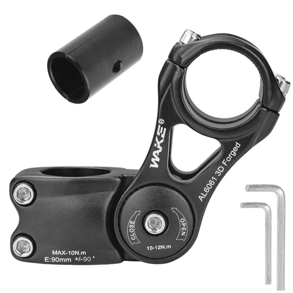 Cysky Bike Stem Universal 31.8Mm And 25.4Mm Adjustable  90 Degree 90Mm Mtb Stem Bike Stem Riser Short Handlebar Stem For Mountai