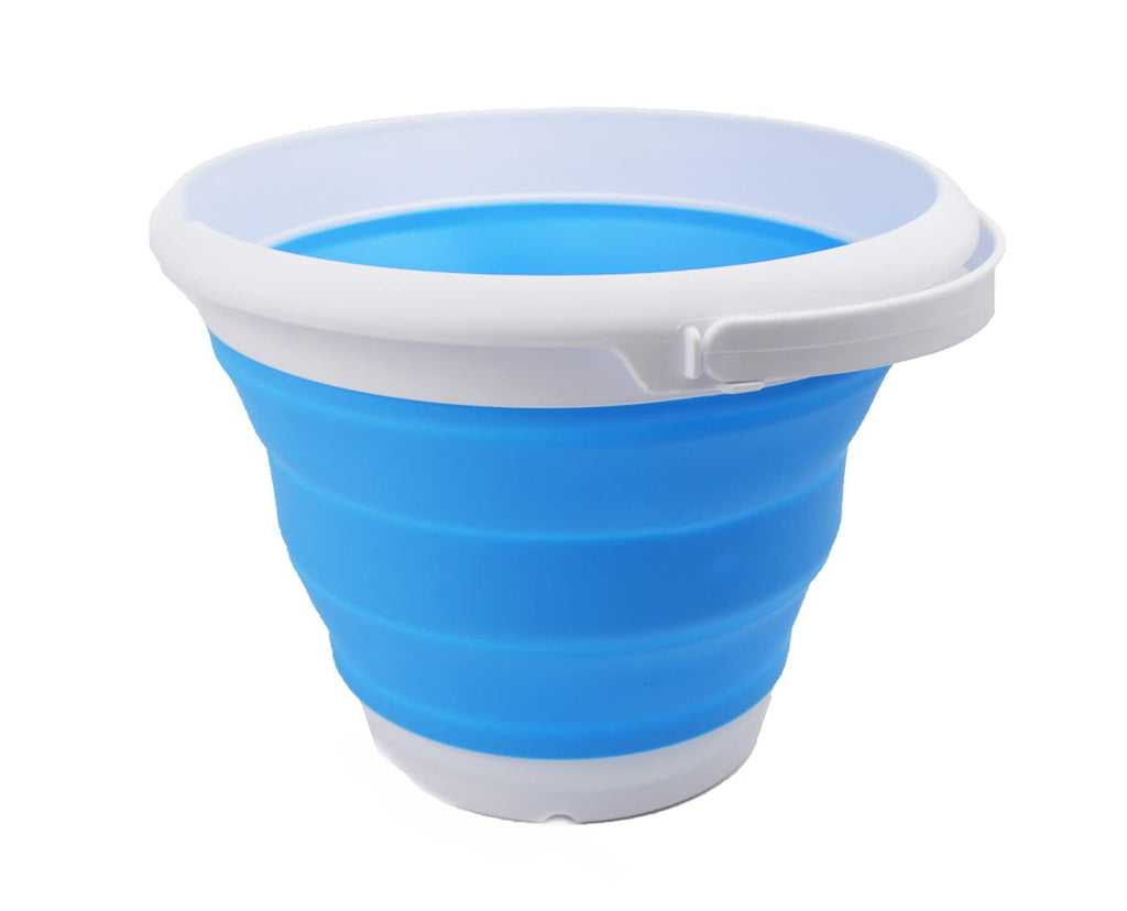 Sammart 8.5L (2.2 Gallon) Collapsible Plastic Bucket - Foldable Round Tub - Portable Fishing Water Pail - Space Saving Outdoor W