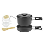 Shellkingdom Outdoor Camping Cooking Kit Portable Non-Stick Backpacking Picnic Pot And Bowl Open Fire Cookware Set For Outdoor H