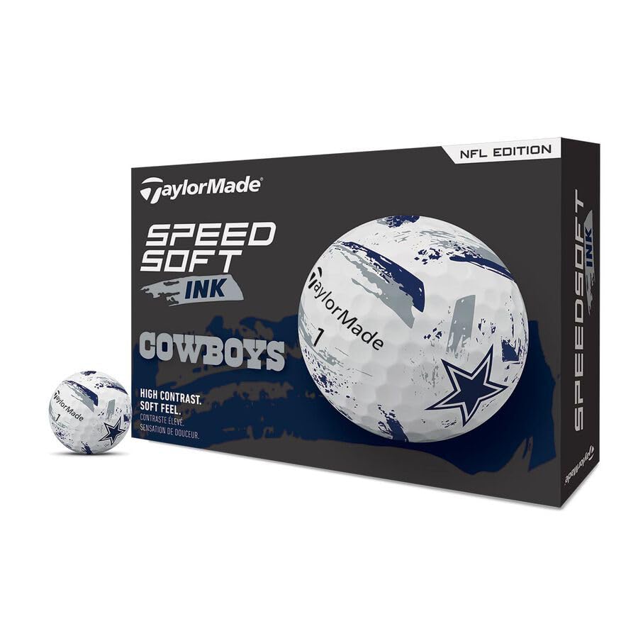TaylorMade Golf Speed Soft Ink NFL Dallas Cowboys Dozen