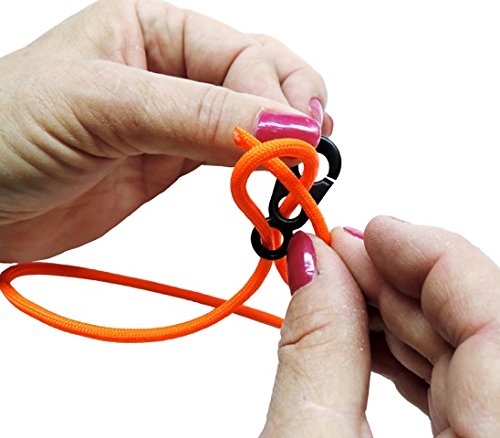 Brummel Hooks - Sister Clips Stainless Steel For 1/8 Inch To 1/4 Inch Cord. (Blackened Stainless Steel, 5 Pair Pack)
