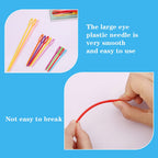 60Pcs Plastic Sewing Needles, Large Eye Plastic Yarn Needles For Kids, 276354591 Inch Plastic Needles For Yarn And Craft Plastic