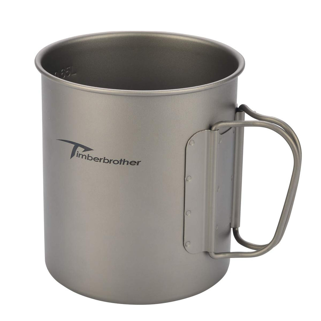 Timberbrother 750Ml Titanium Outdoor Camping Mug With Lid (Without Handle)