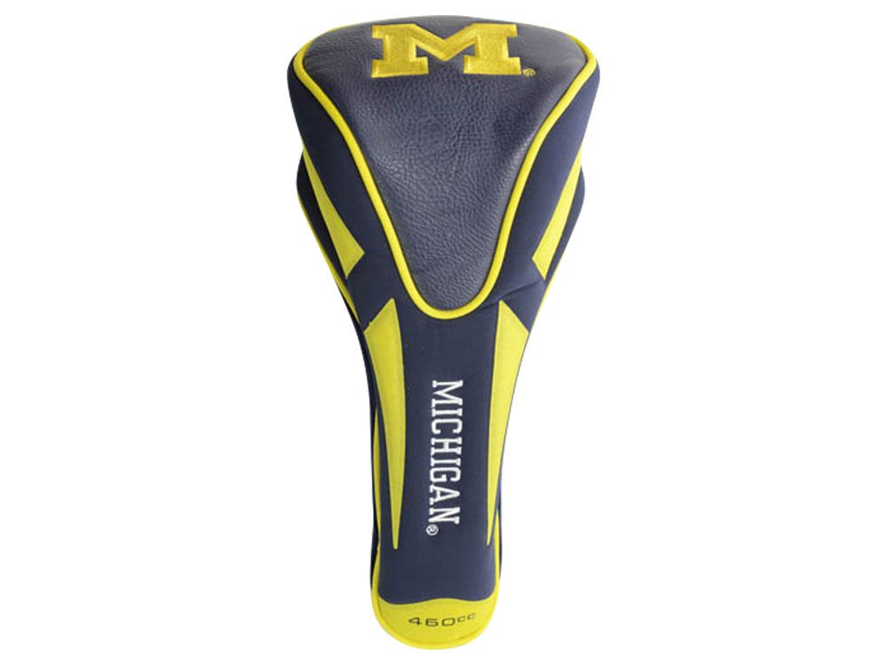Team Golf Ncaa Michigan Wolverines Single Apex Driver Head Cover Golf Club Single Apex Driver Headcover, Fits All Oversized Club