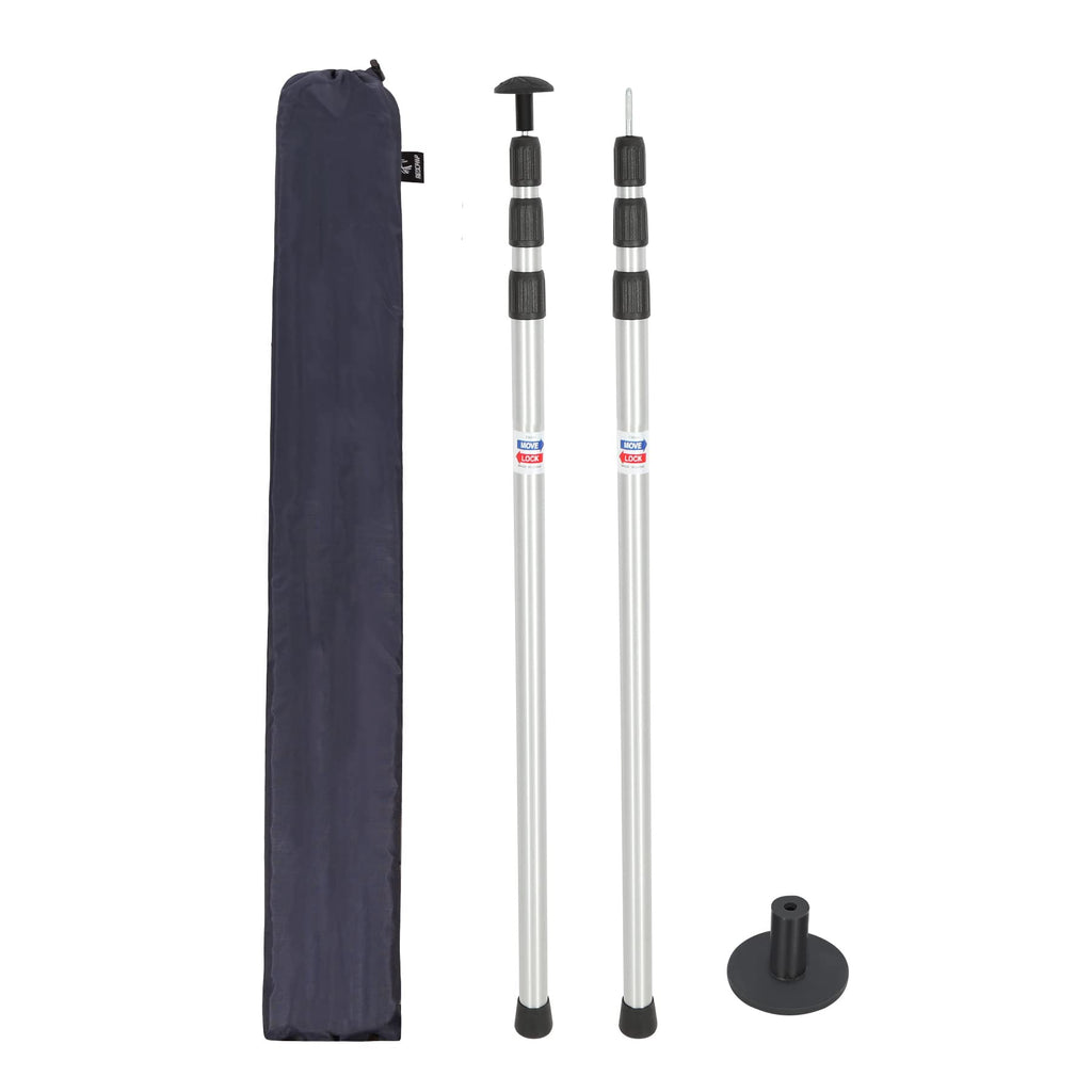 Redcamp Aluminum Adjustable Camping Tarp Poles, Set Of 2, 90'' Telescoping Lightweight Tent Poles For Shelter, Hammock Rain Fly,