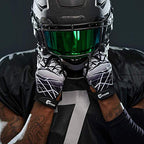 Cutters Football Gloves - Game Day Football Receiver Gloves with High Tack Silicone Grip, Superior Support and Protection - Blac