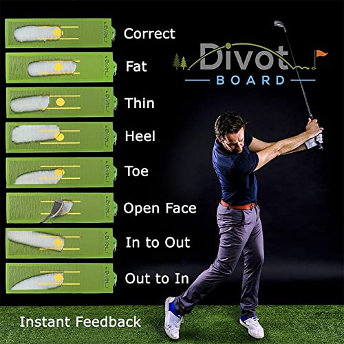 Divot Board - The Original Patented Low Point And Swing Path Trainer - Instant Feedback. Anytime. Anywhere - See Your Swing Path