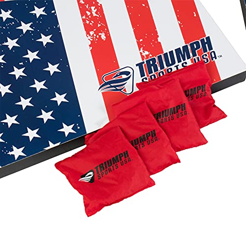 Triumph Sports Triumph Patriotic Classic 2X3 Cornhole Set - Includes 2 Patriotic Boards, 8 All-Weather Cornhole Bags