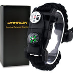 Daarcin Survival Paracord Bracelet,Fire Starter,Waterproof Sos Light, Compass, Whistle, Adjustable Ak87 20 In 1,Outdoor Ultimate