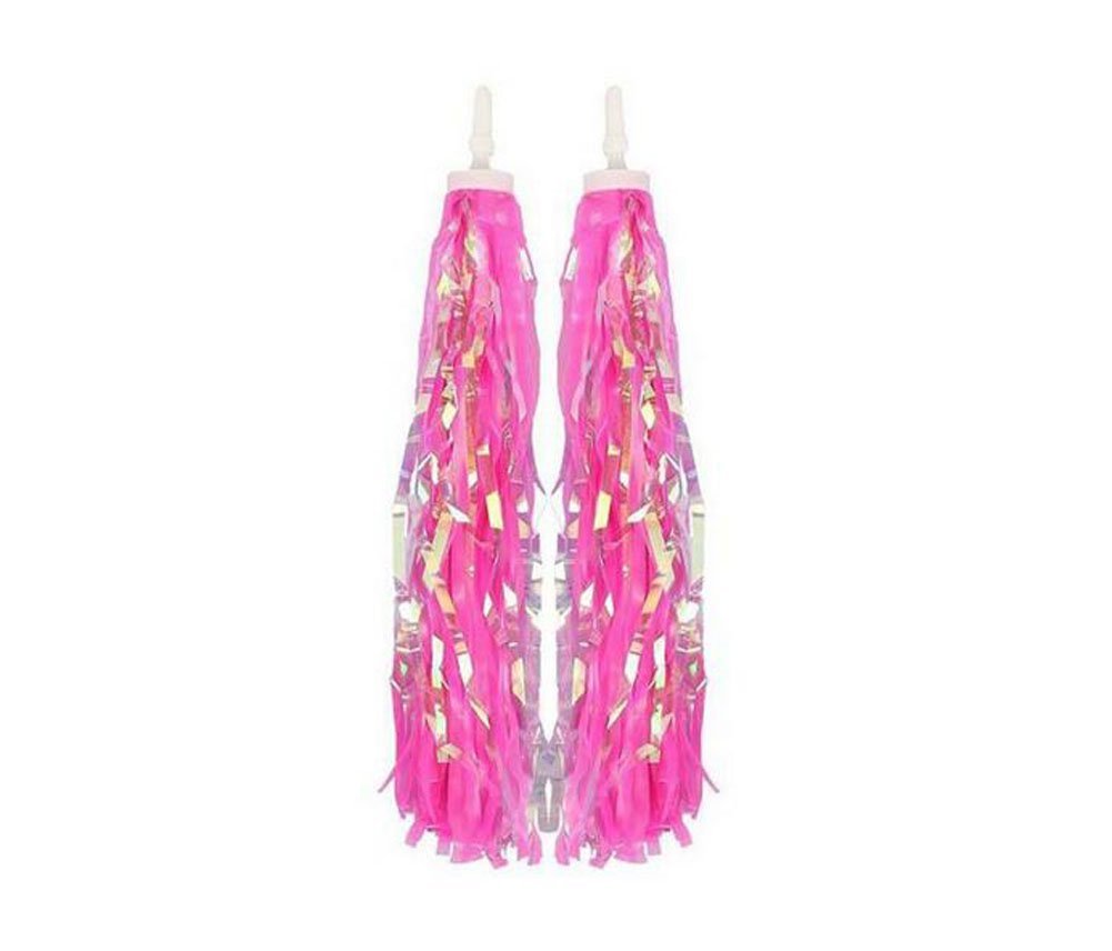 2 Pcs Kids Bike Handlebar Streamers Scooter Bicycle Grips Accessories for Girls and Boys Pink