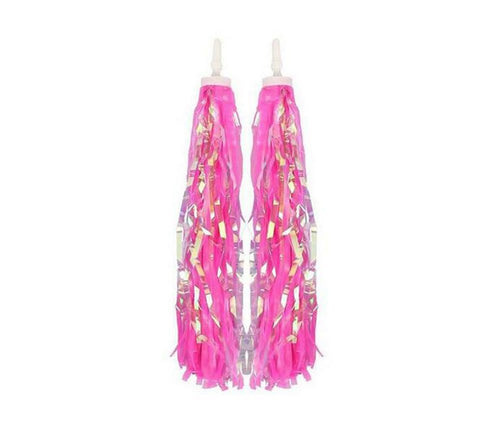 2 Pcs Kids Bike Handlebar Streamers Scooter Bicycle Grips Accessories for Girls and Boys Pink