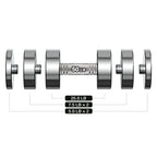 Adjustable Dumbbell 50Lb Single (25Lb/35Lb/40Lb/50Lb) Ultracompact Chrome Weight Home Gym Workout Strength Training Exercise (St