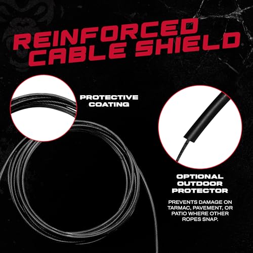 Beast Gear Speed Jump Rope - Workout Jump Ropes For Fitness, Cardio Exercise, Hiit, Mma, Muay Thai, And Boxing - Lightweight, Ad