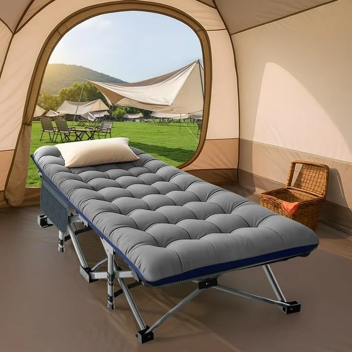 Slsy Folding Camping Cot, Folding Cot Camping Cot For Adults Portable Folding Outdoor Cot With Carry Bags For Outdoor Travel Cam