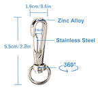 Lix&Rix Rotatable Stretchy Coil Lanyards For Fishing Equipmemt Kayak Paddle Tether Tools Leash,Black 3Pcs.
