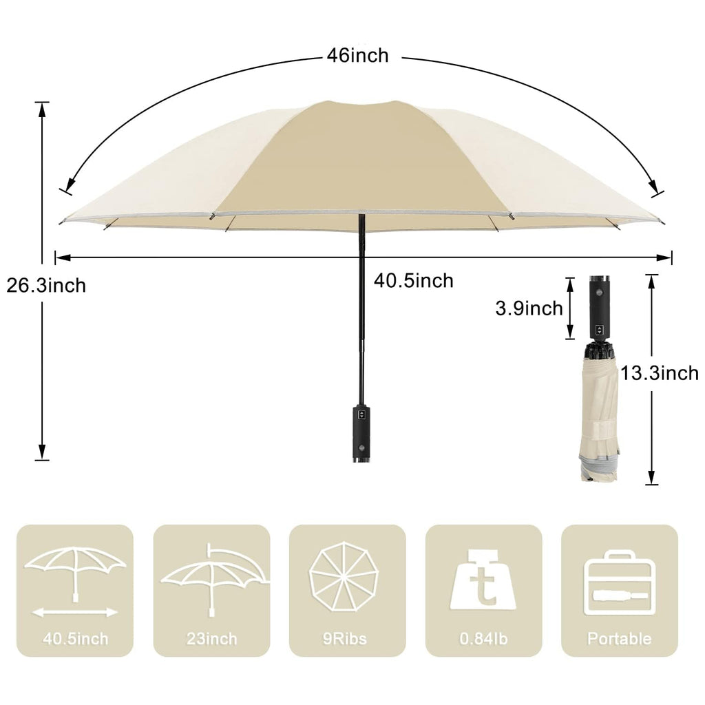 Lejorain Inside Out Umbrella Folding - Inverted Led Umbrella Automatic Open And Close - Women Rain Umbrella Reverse Folding