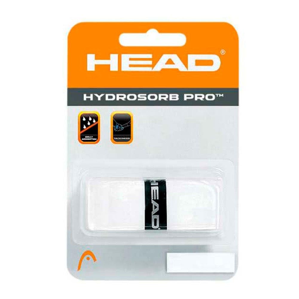 Head Hydrosorb Pro Tennis Racket Replacement Grip - Tacky Racquet Handle Grip Tape - White