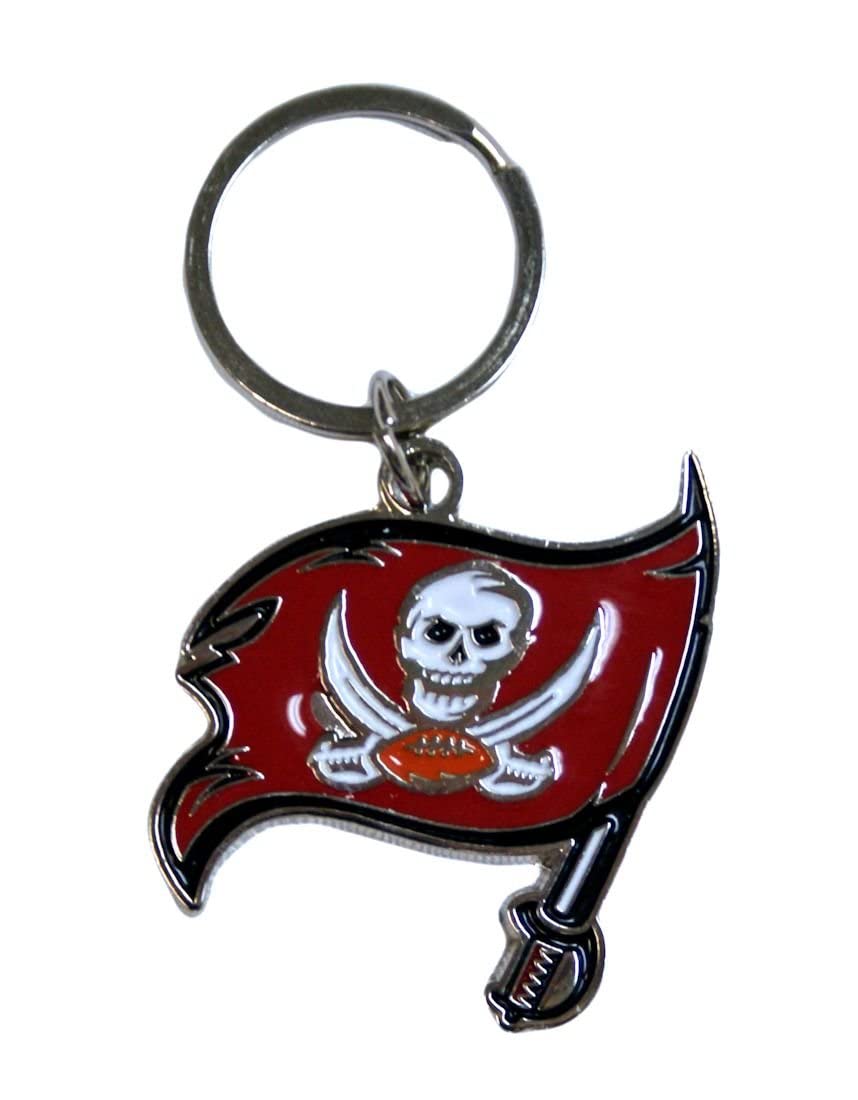 Nfl Siskiyou Sports Fan Shop Tampa Bay Buccaneers Chrome  Enameled Key Chain One Size Team Colors