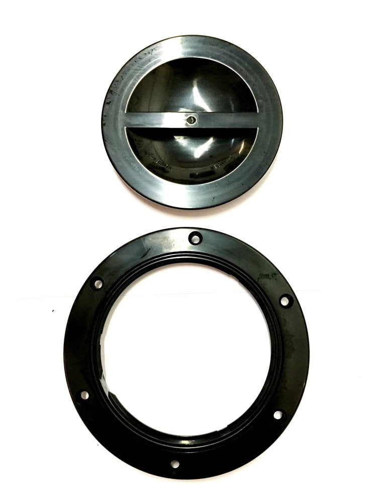 Automotive Authority 5'' Round Access Hatch Cover Deck Plate For Rv Marine Boat (Black)