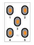 Action Targets 530-OC 5 Bulls ORG CNTR 100 Pack